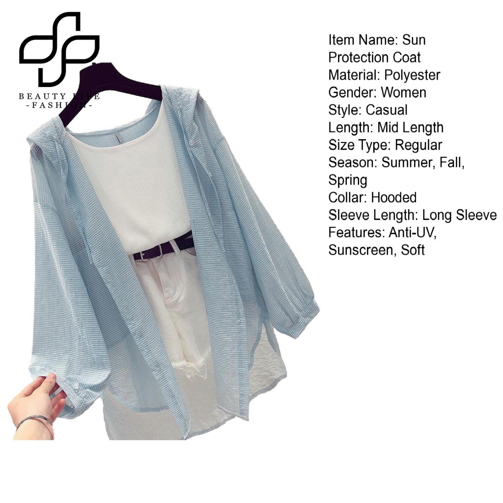 Áo Khoác Chống Nắng Thoáng Khí Trọng Lượng Nhẹ Thời Trang Mùa Hè Cho Nữ