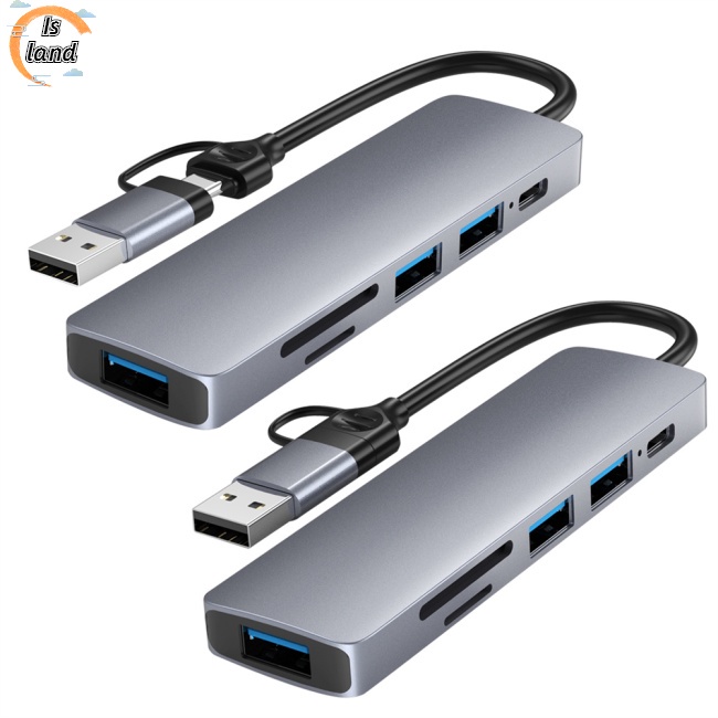 Bộ Chia Cổng usb Type C / usb 6 Trong 1 Sạc Nhanh Hỗ Trợ Đọc Sd / tf