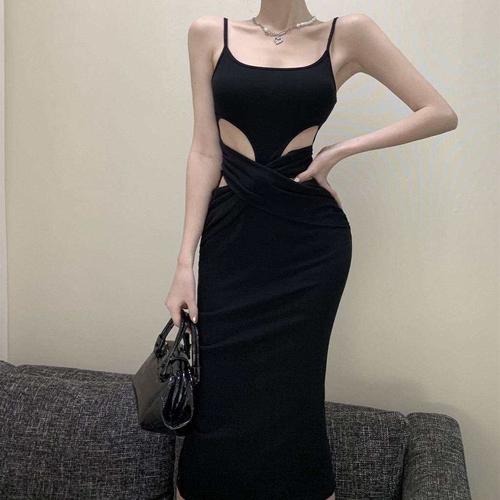 Mới Váy Dài Lưng Cao Hở Vai Gợi Cảm Cho Nữ