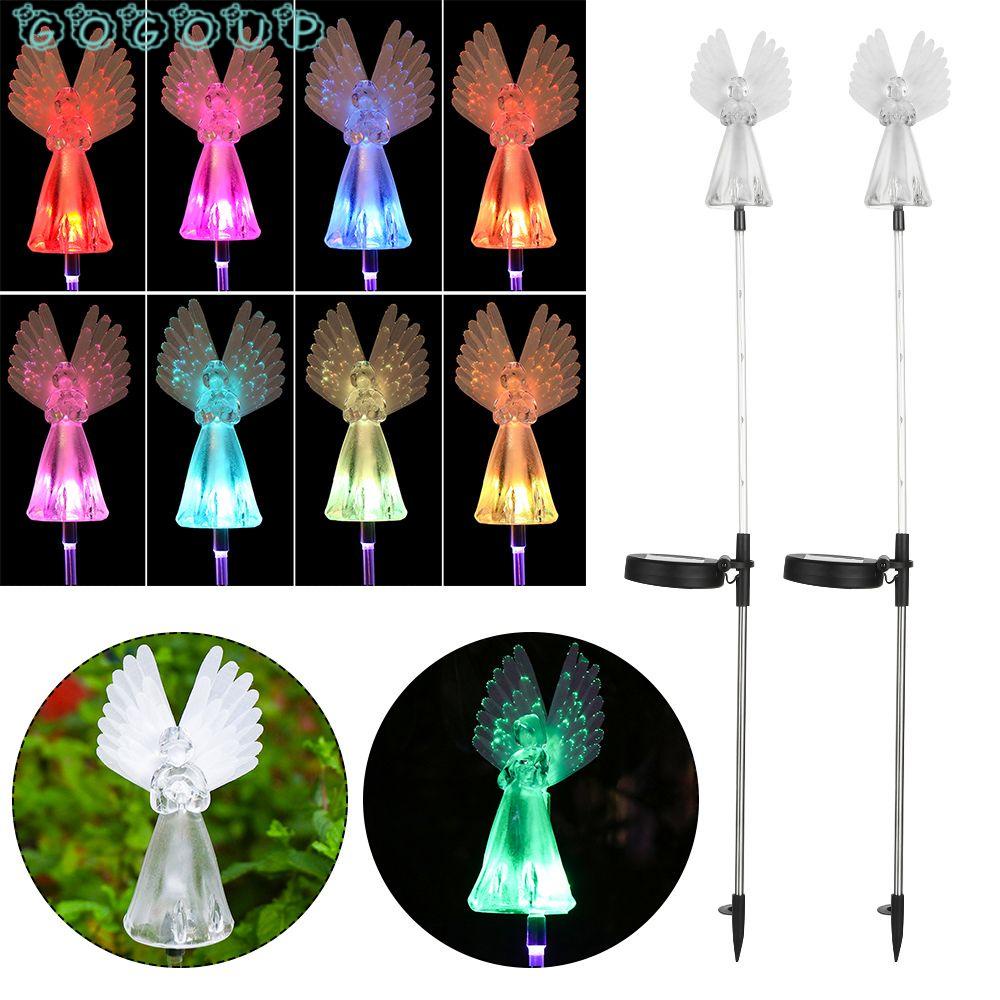 GOGOUP Đèn Năng Lượng Mặt Trời Chống Thấm Nước Hình Thiên Thần