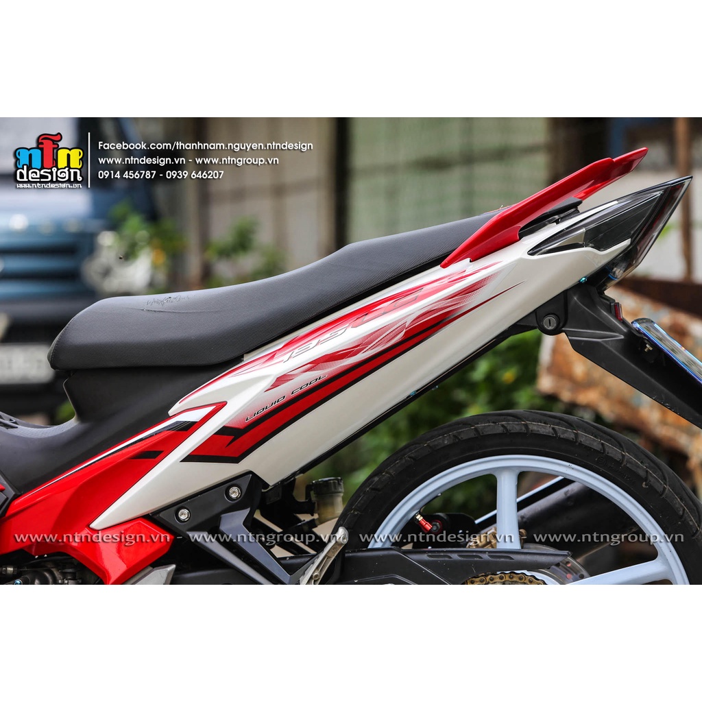 Tem rời Exciter 2013 - Mẫu LC135 trắng đỏ nổi bật - Chuẩn From cực đẹp
