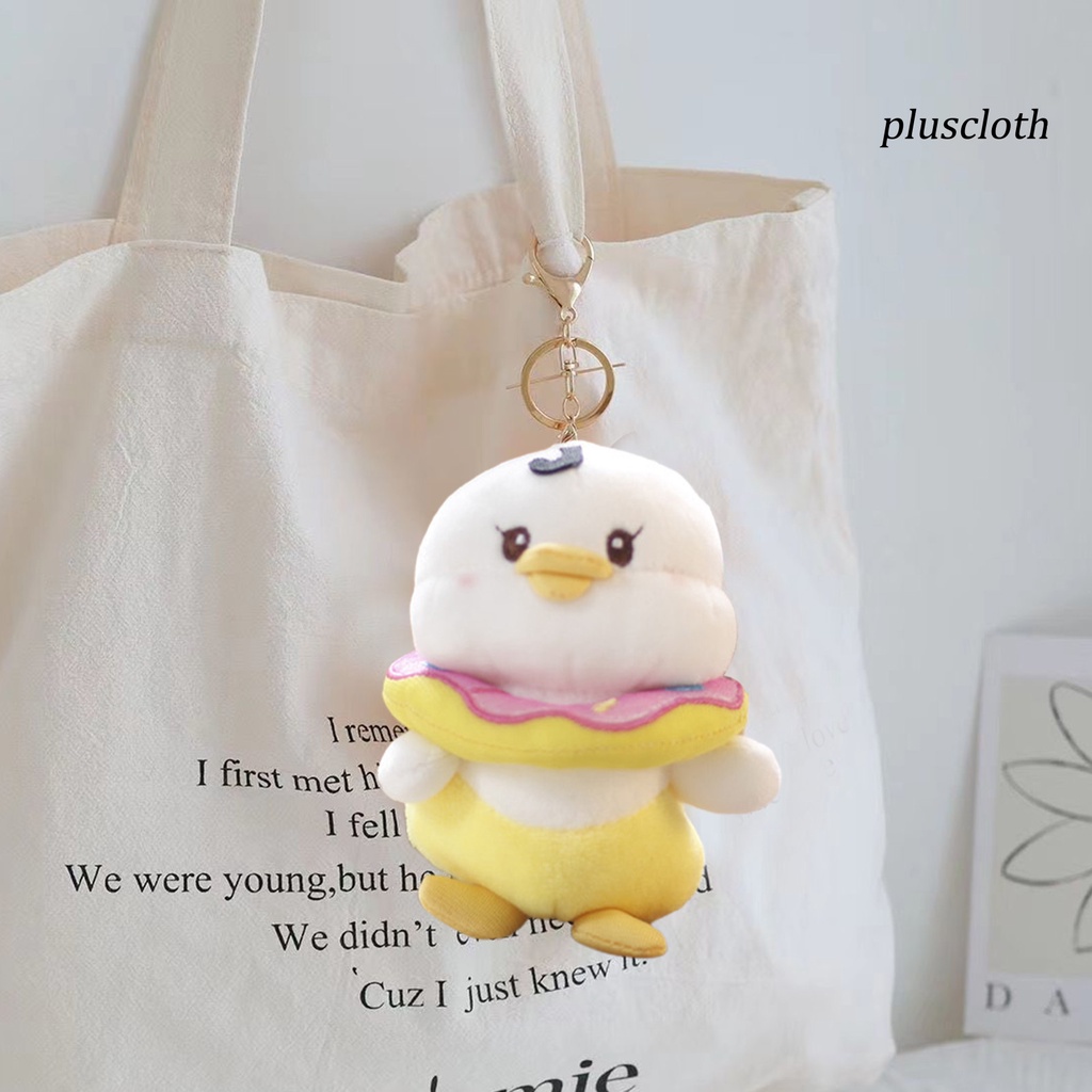 Móc Chìa Khóa Hình Vịt Nhồi Bông 12cm Dễ Thương