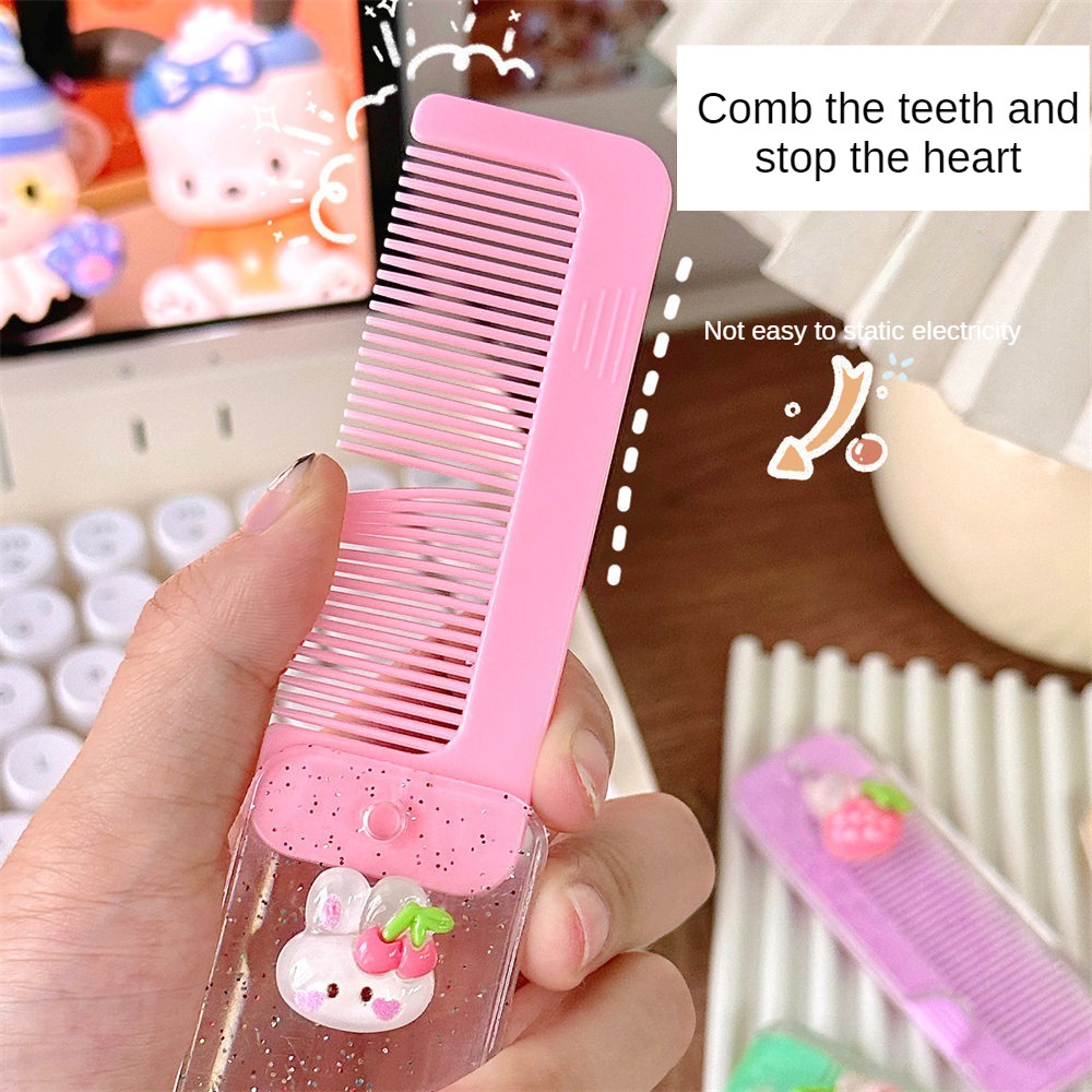 Lược Gấp Mini Kiểu Hoạt Hình Dễ Thương Tiện Dụng Cho Bé Gái