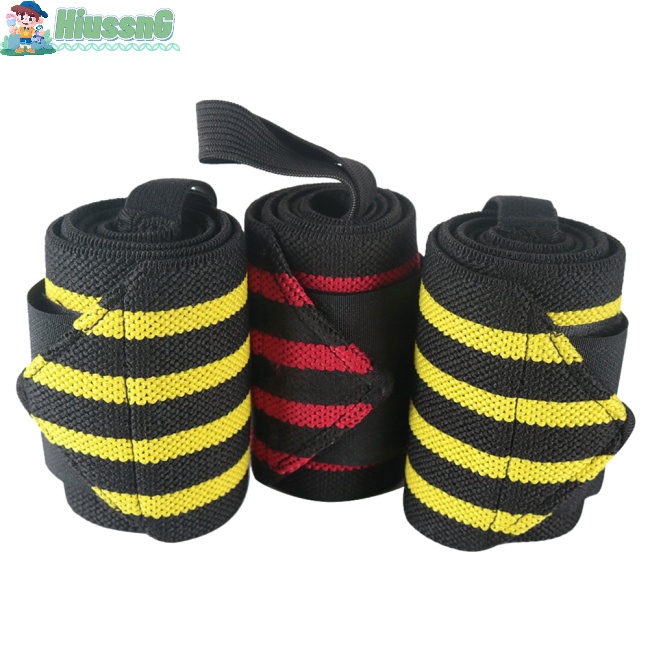 1 Cặp Đai Quấn Bảo Vệ Cổ Tay Co Giãn Hỗ Trợ Nâng Tạ Dành Cho Nam Và Nữ