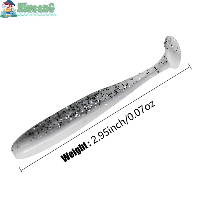 100 Mồi Giả Câu Cá Mềm Nhiều Màu 2g / 7cm