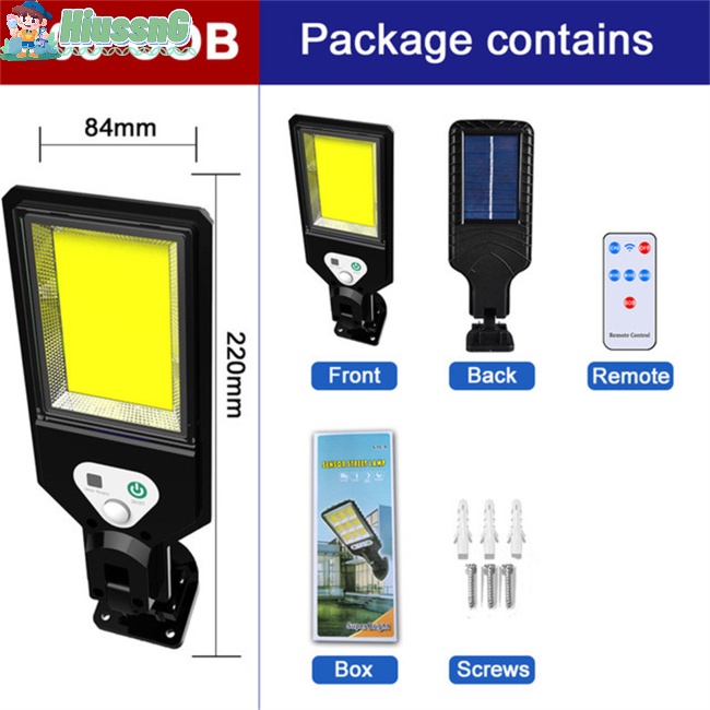 Đèn Đường Năng Lượng Mặt Trời 3 Chế Độ Chống Nước Cảm Biến Chuyển Động