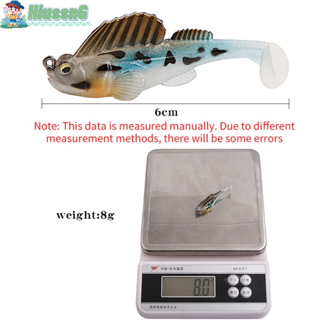 5 Mồi Giả Câu Cá Mềm 8.5cm / 14g Bằng Nhựa