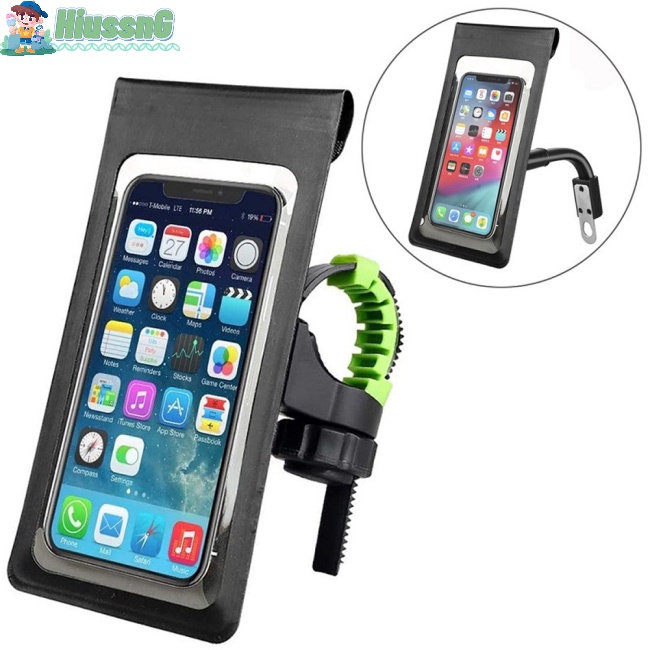 Túi Đựng Điện Thoại Chống Nước Cảm Ứng Màn Hình Gắn Tay Lái Xe Đạp