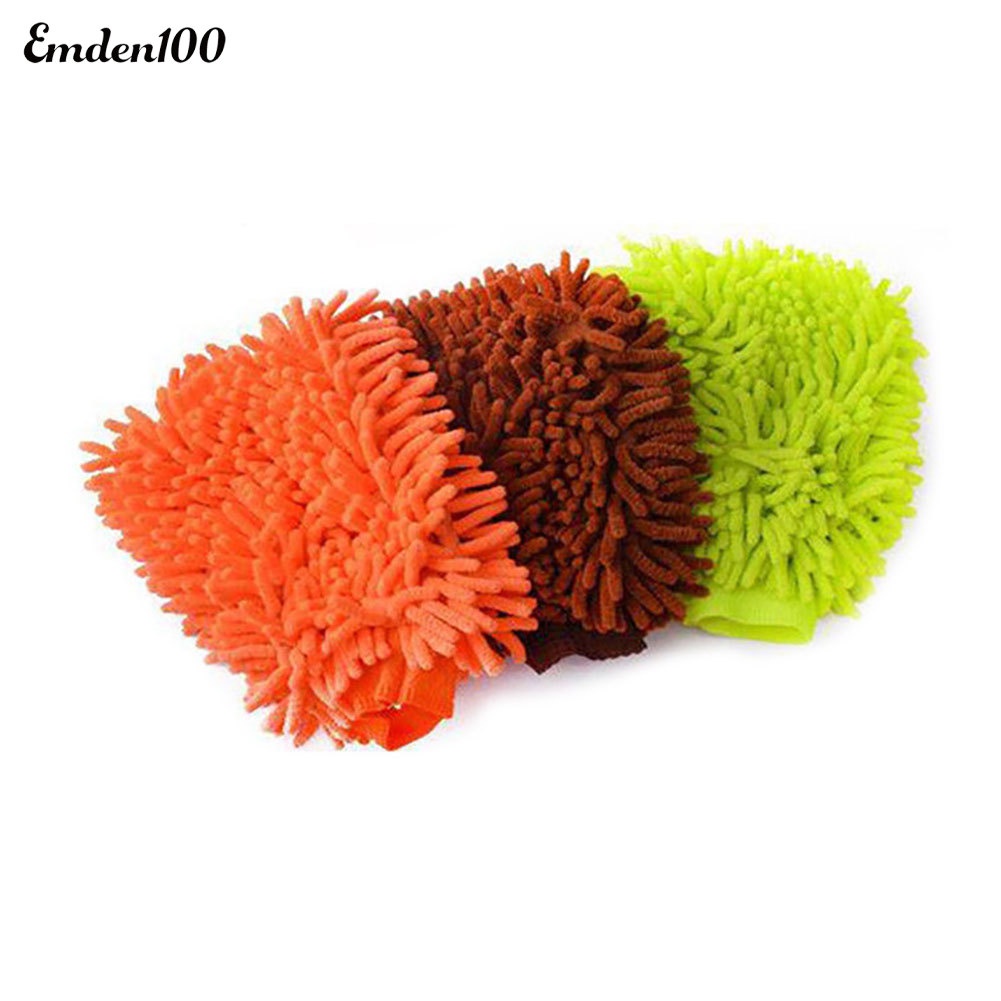 1 Găng Tay Rửa Xe Hơi Bằng Microfiber Chenille