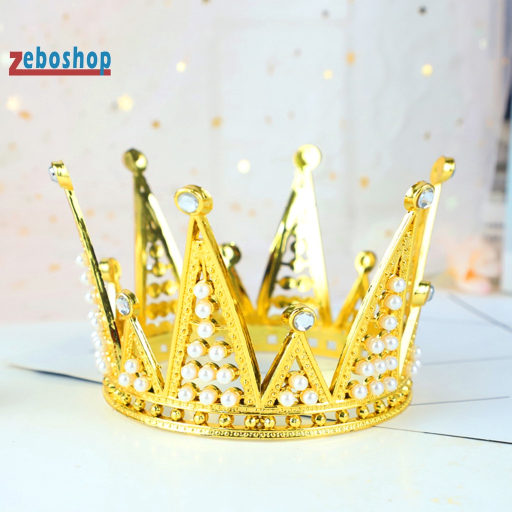 Que Cắm Trang Trí Bánh Hình Vương Miện Bằng Kim Loại Thanh Lịch