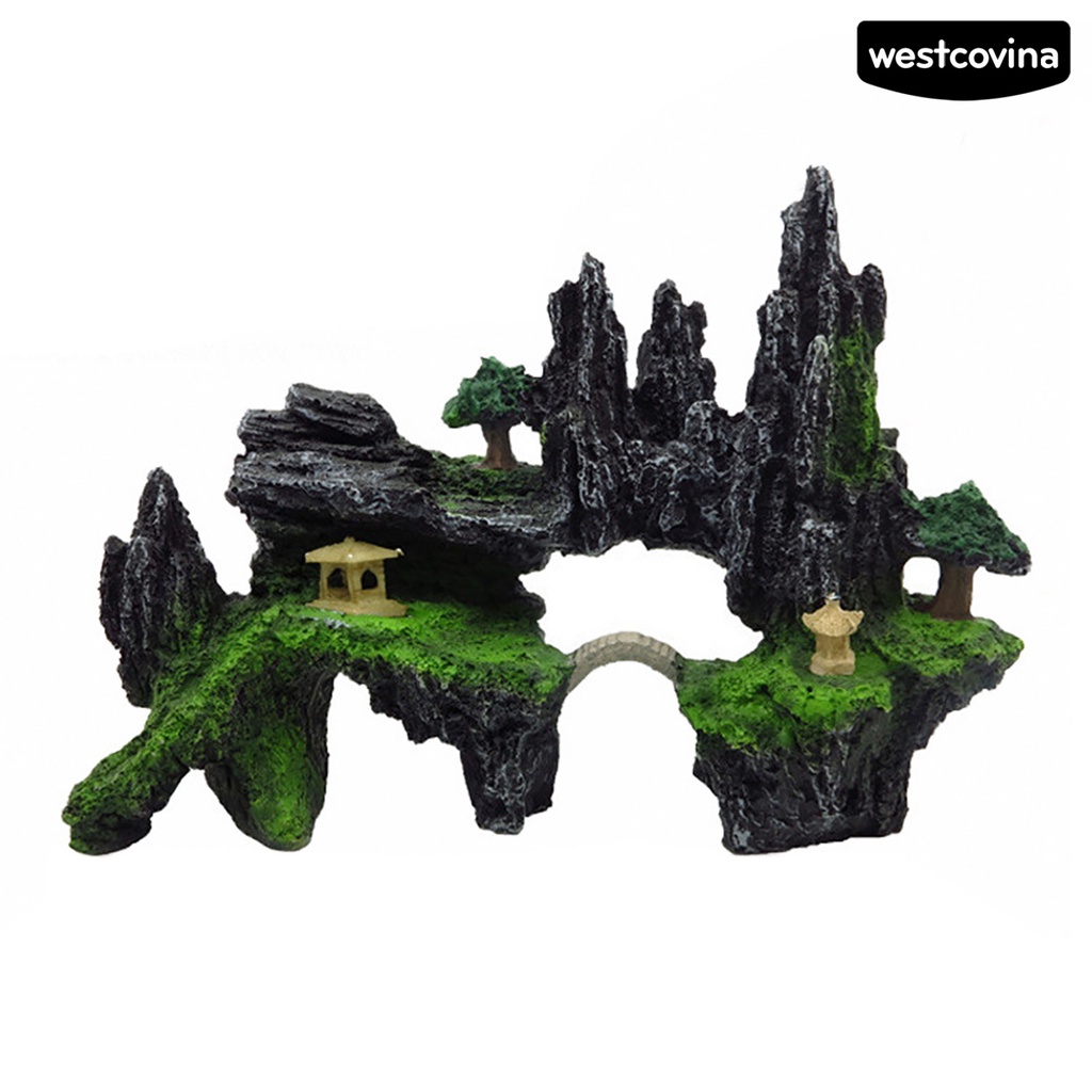 [COD]♞Hòn Non Bộ Trang Trí Bể Cá Bằng Nhựa Resin An Toàn