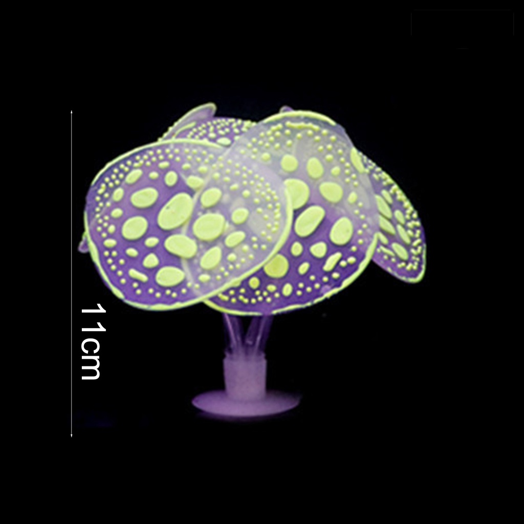 [COD]♞San Hô Silicone Màu Dạ Quang Dùng Trang Trí Bể Cá