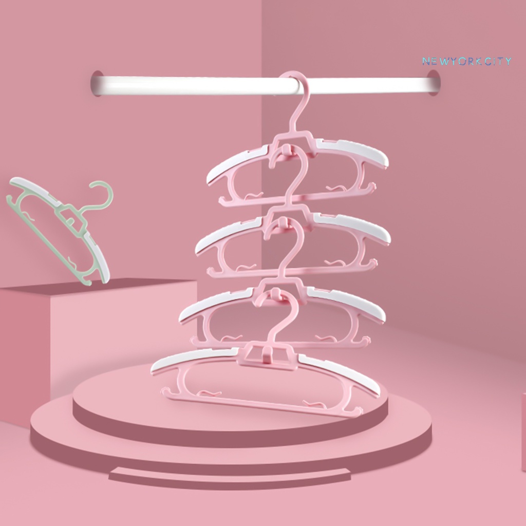 Set 5 Móc Treo Quần Áo Bằng PP Chống Bụi Chịu Tải Nặng