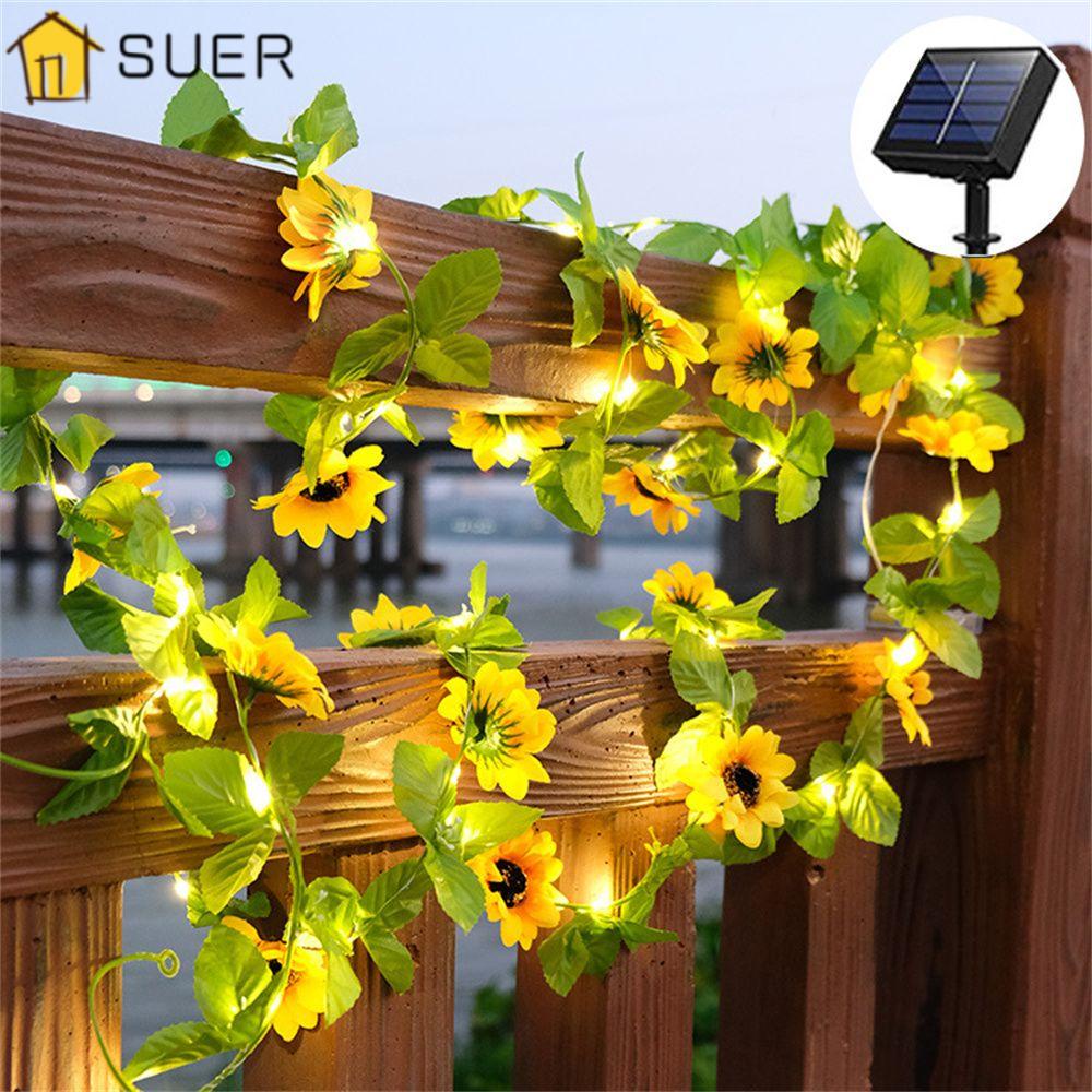 SUENIN Đèn Hoa Hướng Dương Chống Bụi Sử Dụng Năng Lượng Mặt Trời