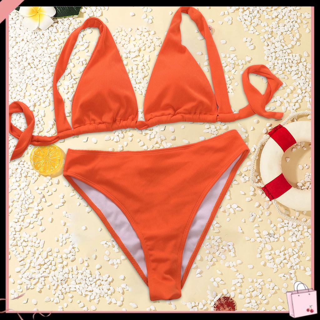 Bộ Đồ Bơi 2 Mảnh Màu Sắc Thời Trang Quyến Rũ Cho Nữ