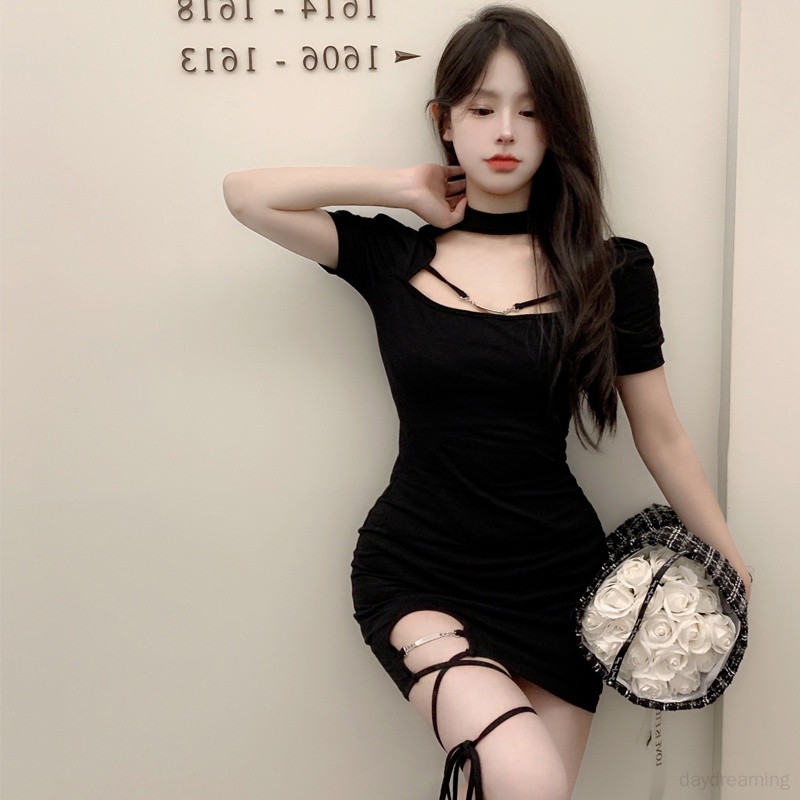 Đầm Body Tay Ngắn Phong Cách Retro Cho Phái Nữ
