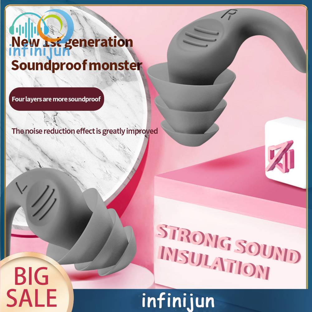 1 Cặp Nút Bịt Tai Bằng Silicone Khi Bơi Lội