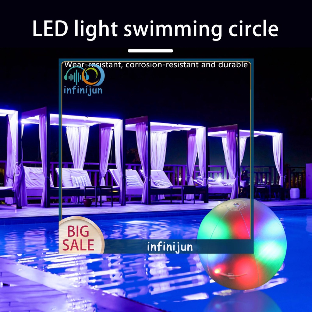 Phao Bơi Bơm Hơi Có Đèn LED Phát Sáng