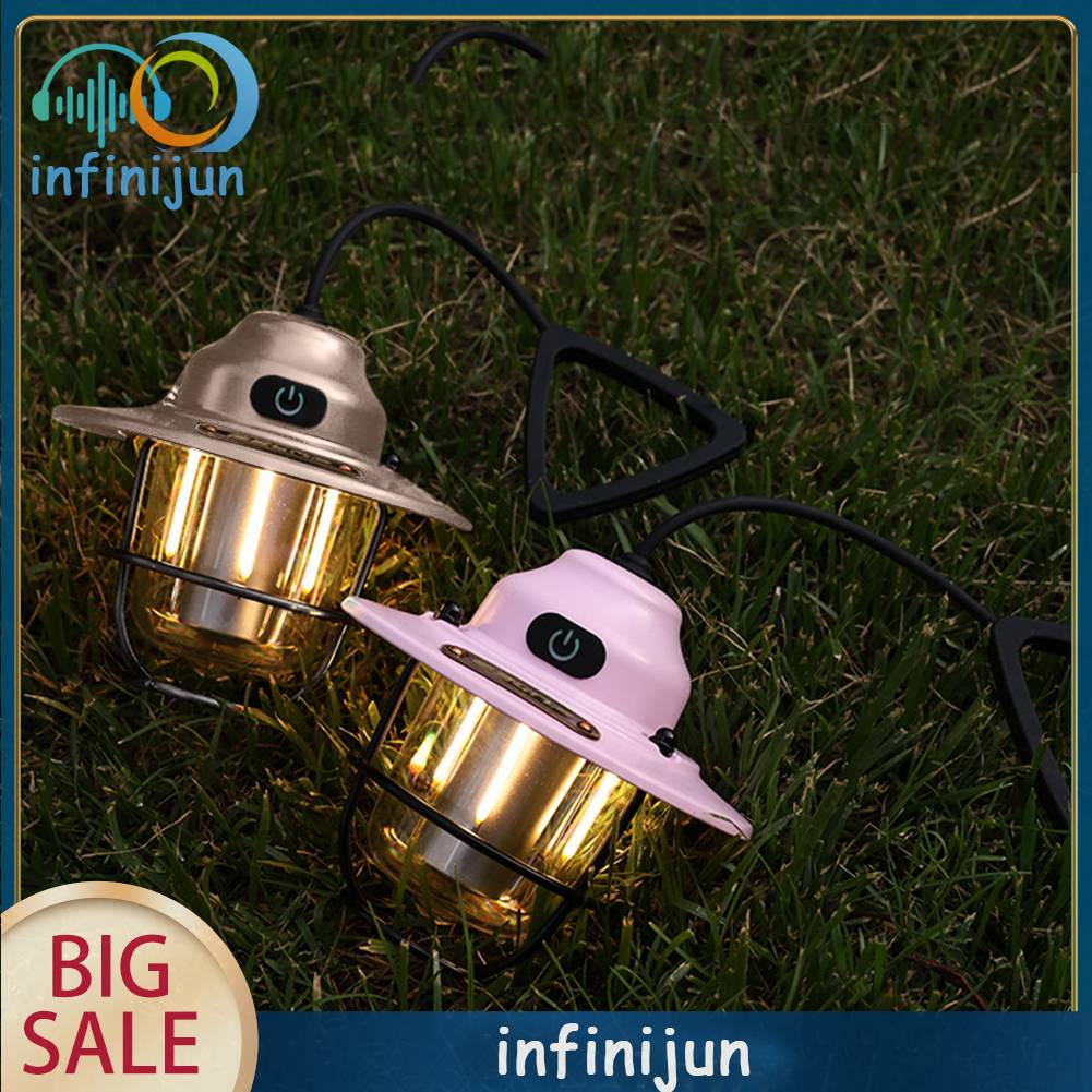 Đèn LED Cắm Trại 2000mAh IPX4 Sạc USB Phong Cách Vintage