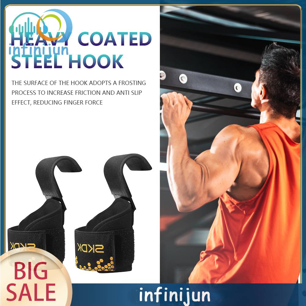 Dây Đai Quấn Cổ Tay Có Móc Hỗ Trợ Nâng Tạ
