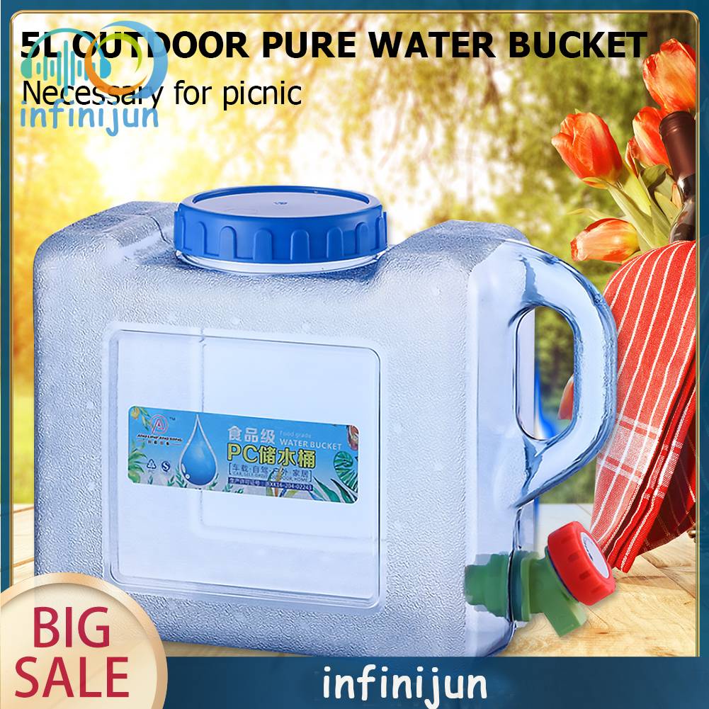 Bình Nước 5L Kèm Vòi Tiện Lợi Khi Đi Cắm Trại