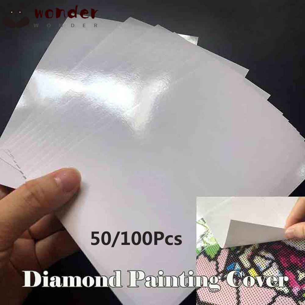 WONDER Bộ 50 / 100 Vỏ Bọc Tranh Thêu Chữ Thập Chống Bụi Bẩn Tiện Dụng