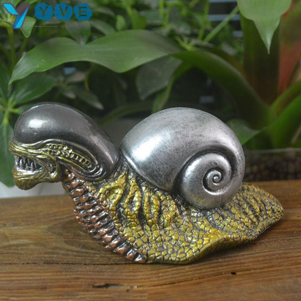 Mô Hình Tượng Ốc Sên Người Ngoài Hành Tinh Vui Nhộn Bằng Nhựa Resin Trang Trí Nhà Cửa