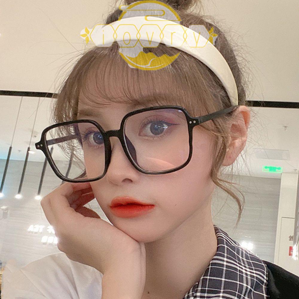 IVORY Mắt Kính Gọng Vuông Lớn Chống Ánh Sáng Xanh Phong Cách Vintage
