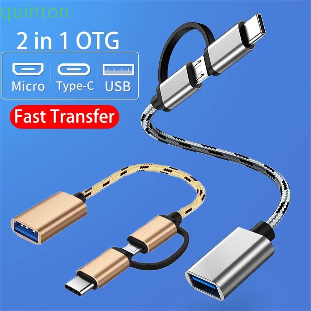 QUINTON Cáp ChuyểN ĐổI Dữ LiệU ĐọC Thẻ Nhớ Micro USB 2 Trong 1