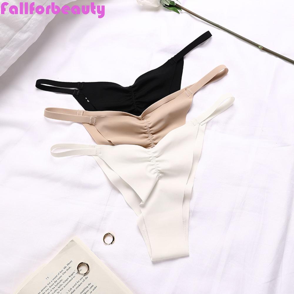 FALLFORBEAUTY Quần Lót Dây Chữ G Thoáng Khí Màu Sắc Đơn Giản Quyến Rũ Cho Nữ