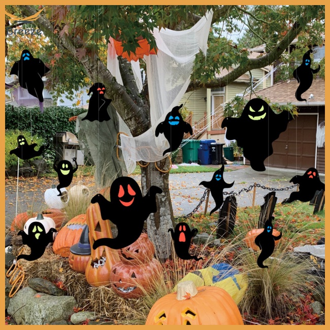 Set 12 Miếng Dán Tường Dạ Quang Chống Nước Trang Trí Halloween