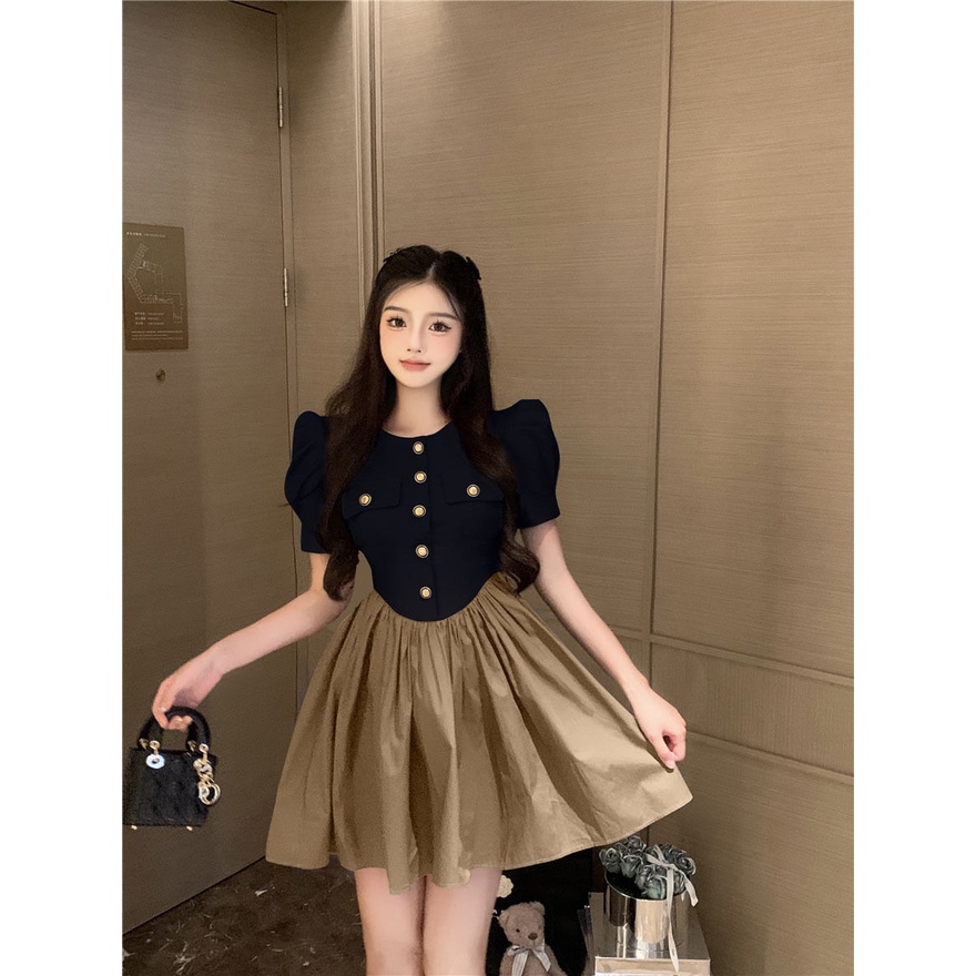 Đầm Tay Phồng Dáng Dài Thời Trang Pháp 2023 cxb Pic01.vn6.24 Cao Cấp Cho Nữ