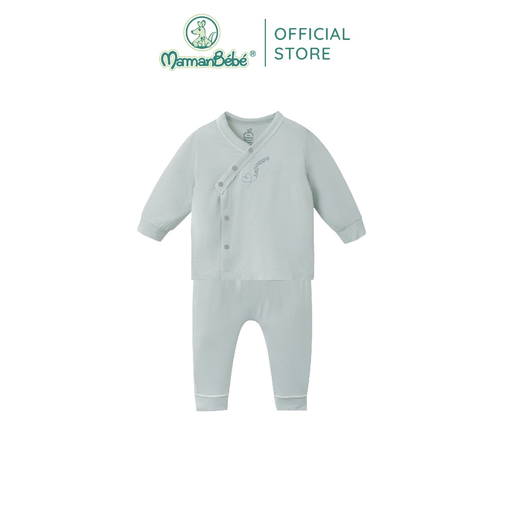 Bộ dài tay La Pomme cúc lệch vườn cổ tích - Ghi