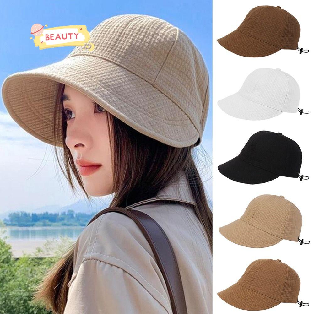 BEAUTY Nón Tai Bèo Rộng Vành Dễ Dàng Gấp Mở Thời Trang Hè Cho Nam Nữ
