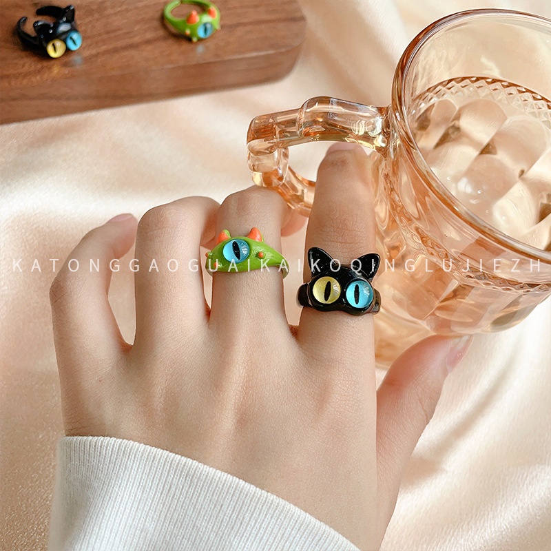 Nhẫn Hở Hình Mèo Hoạt Hình Dễ Thương
