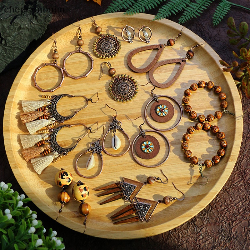 1 Đôi Bông Tai Dáng Dài Tua Rua Phong Cách Boho Thời Trang Cho Nữ