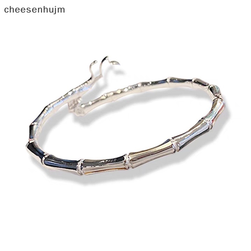 Vòng Đeo Tay May Mắn Dạng Hở Màu Bạc Khắc Chữ Lucky Và Hoa Sen Tùy Chỉnh Thời Trang Cho Nữ