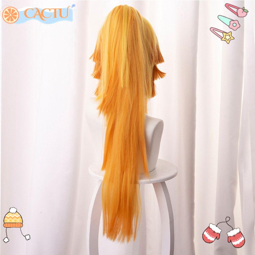 CACTU Tóc Giả Dài Màu Vàng Hóa Trang Nhân Vật Anime