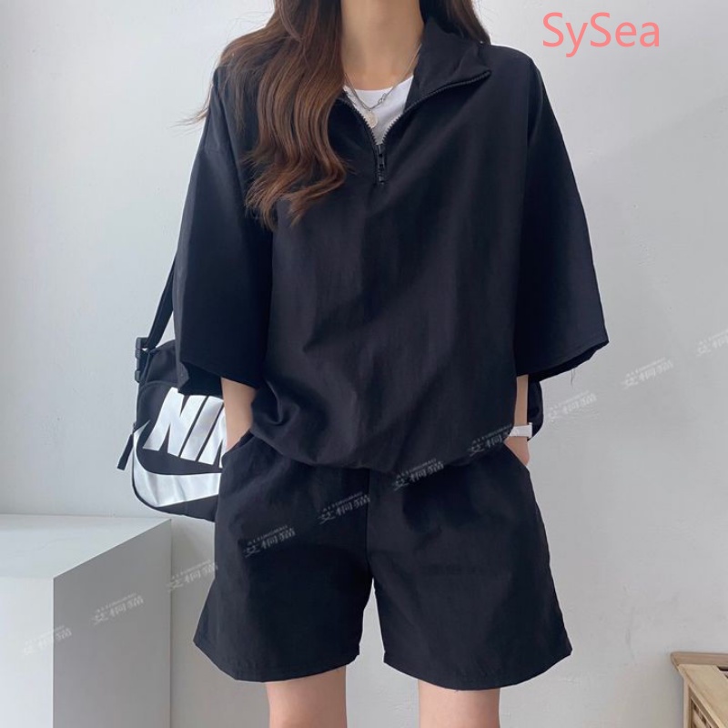 Set Áo Thun Ngắn Tay + Quần Short Thể Thao Thời Trang Nữ