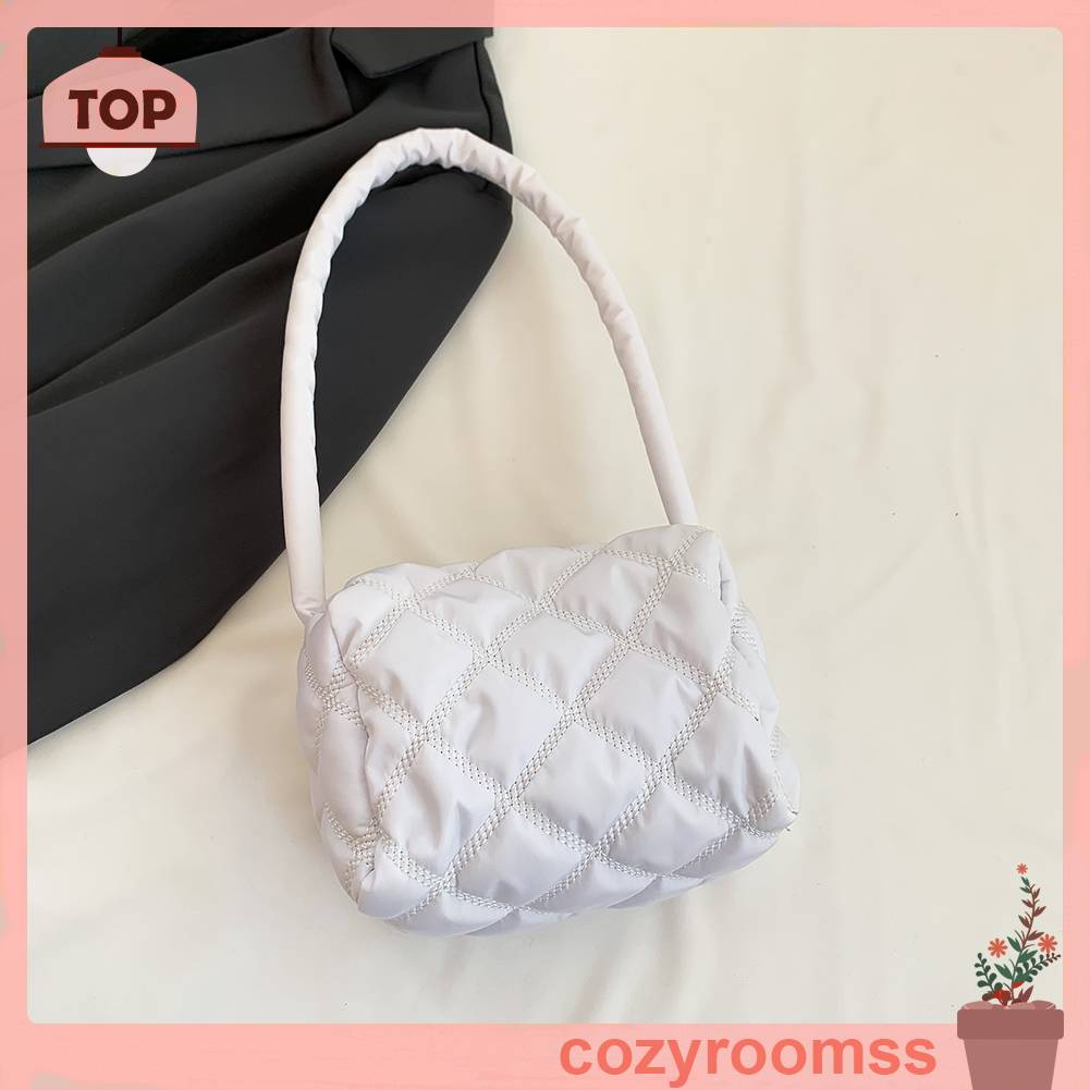 Túi Xách Nylon Đeo Vai Họa Tiết Lưới Hình Thoi Thời Trang Cho Nữ
