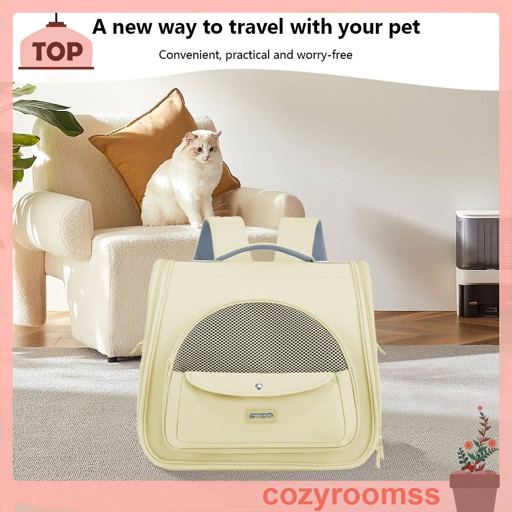 Ba Lô Địu Thú Cưng Đeo Vai Phối Lưới Thoáng Khí Tiện Dụng