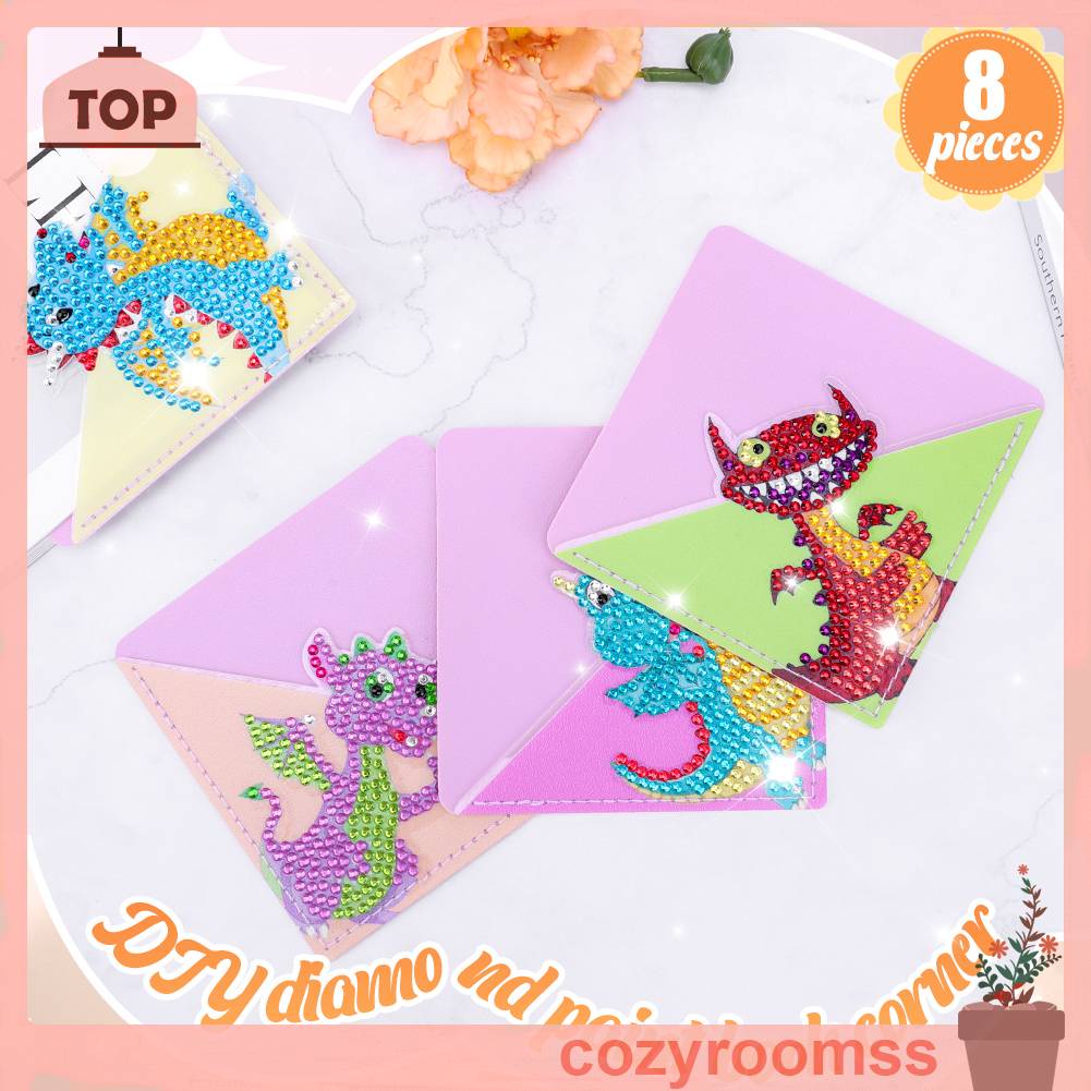 Thẻ Đánh Dấu Trang Sách Hình Tam Giác Bằng Da 5D DIY