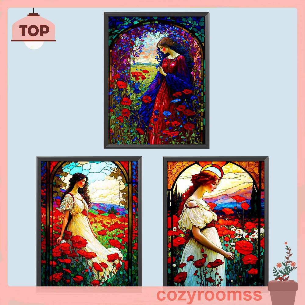 Tranh Đính Đá Kim Cương Toàn Bộ 5D DIY Hình Vẽ Cô Gái