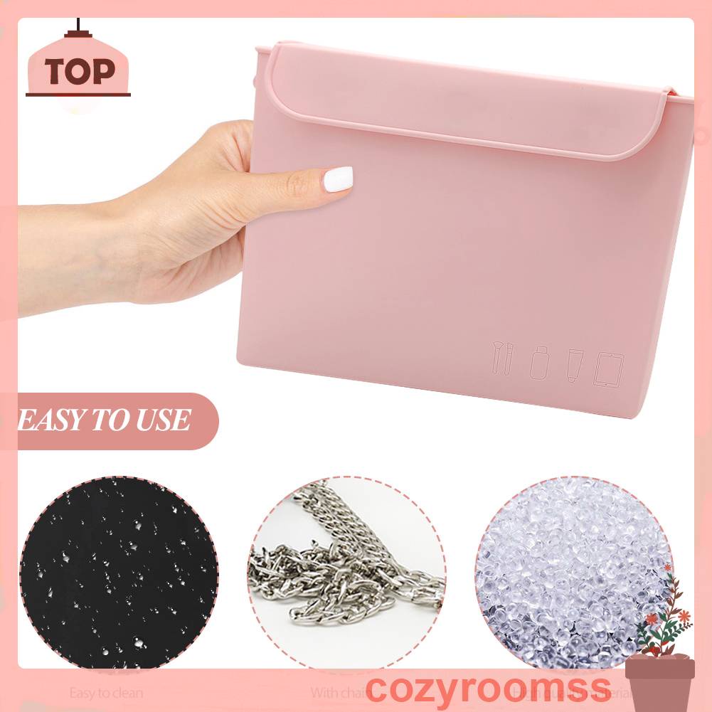 Túi Đựng Mỹ Phẩm Bằng Silicone Gọn Nhẹ Cho Nữ