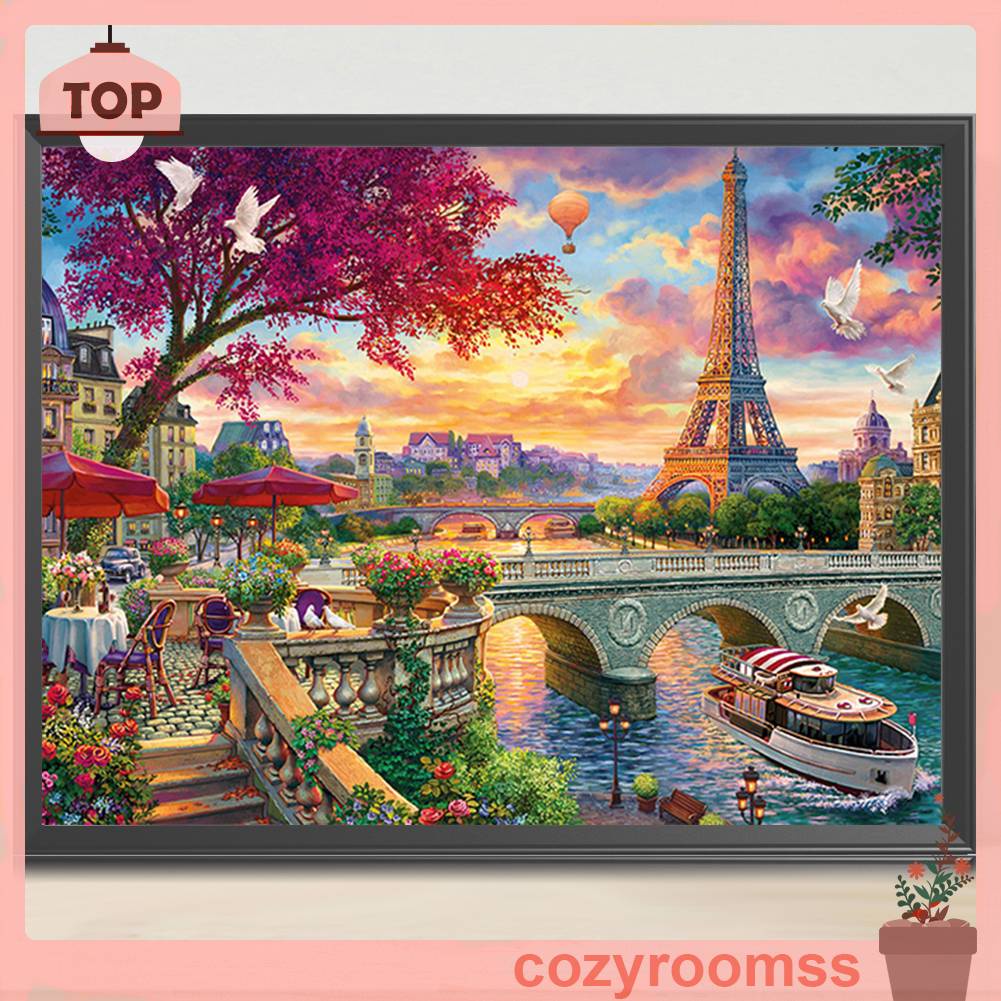 Bộ Tranh Đính Đá 5D Tự Làm Toàn Diện Họa Tiết Phong Cảnh Độc Đáo