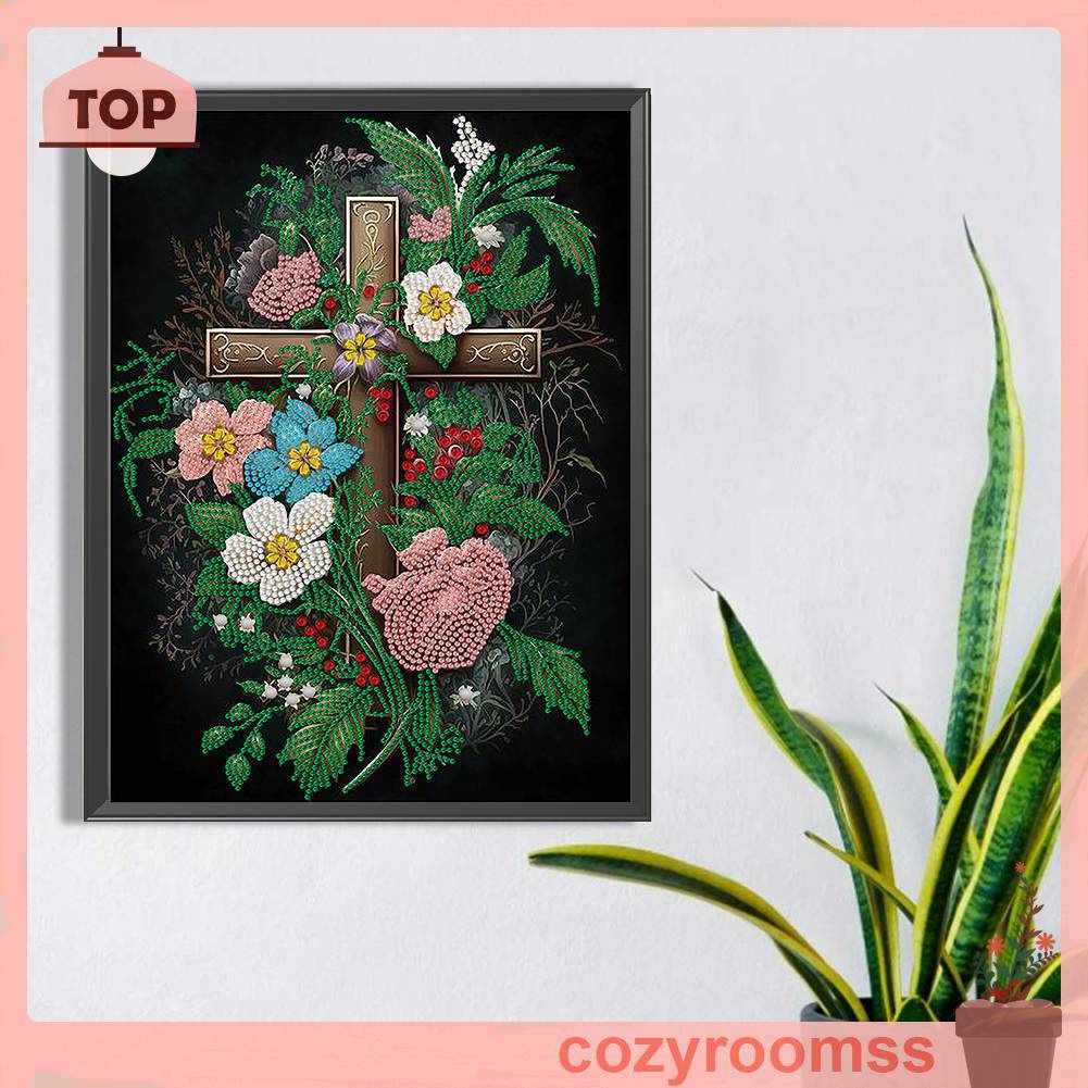 Bộ Tranh Đính Đá 5D Tự Làm Hình Hoa Trang Trí Nhà Cửa