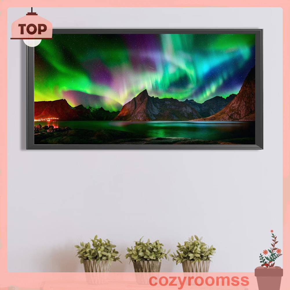 Tranh Đính Đá Kim Cương Toàn Bộ 5D DIY Hình Vẽ Cực Quang