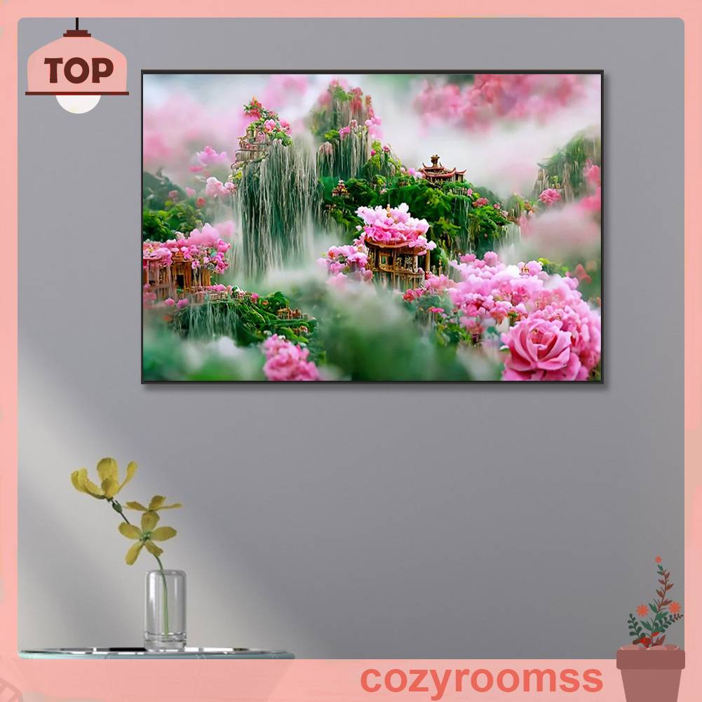Tranh Đính Đá Kim Cương Toàn Bộ 5D DIY Hình Vẽ Phong Cảnh Trang Trí Nhà Cửa