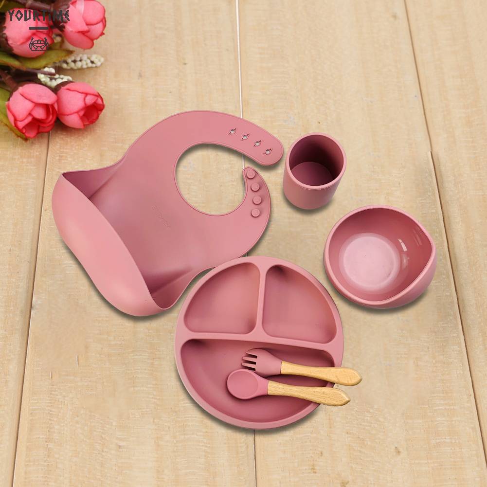 Bộ 6 Dụng Cụ Ăn Dặm Bằng Silicone An Toàn Cho Bé