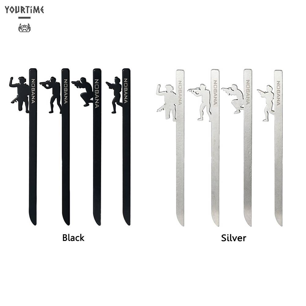 Set 4 Cọc Giăng Lều Trại Bằng Thép Không Gỉ